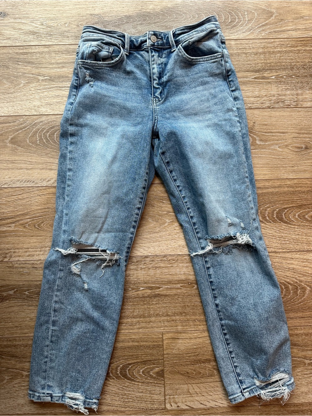Women’s Distressed Blue Denim Jeans